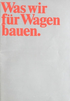 Opel Modelprogram 1969 "Was wir fuer Wagen bauen" Carbrochure (9927)